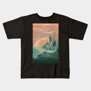 Acadia National Park Lighthouse at Sunset Kids T-Shirt